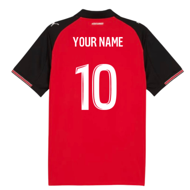 2025-2026 Stade Rennais Home Shirt (Your Name)-Vantage Point Soccer